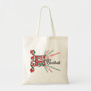 Bolsa Tote "F es para Feliz Navidad" Tote Bag