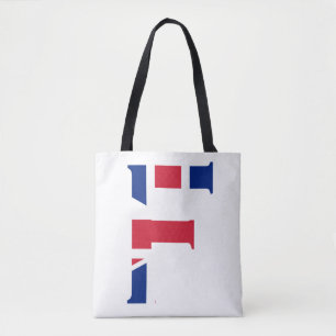 Bolsa Tote F Monograma sobreposto à Scn
