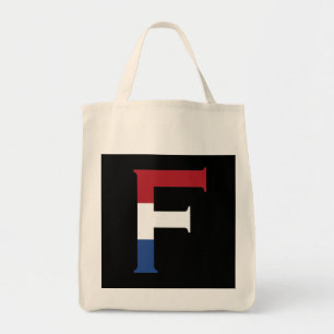 Bolsa Tote F Monograma sobreposto no Sinalizador NLD no bk gt