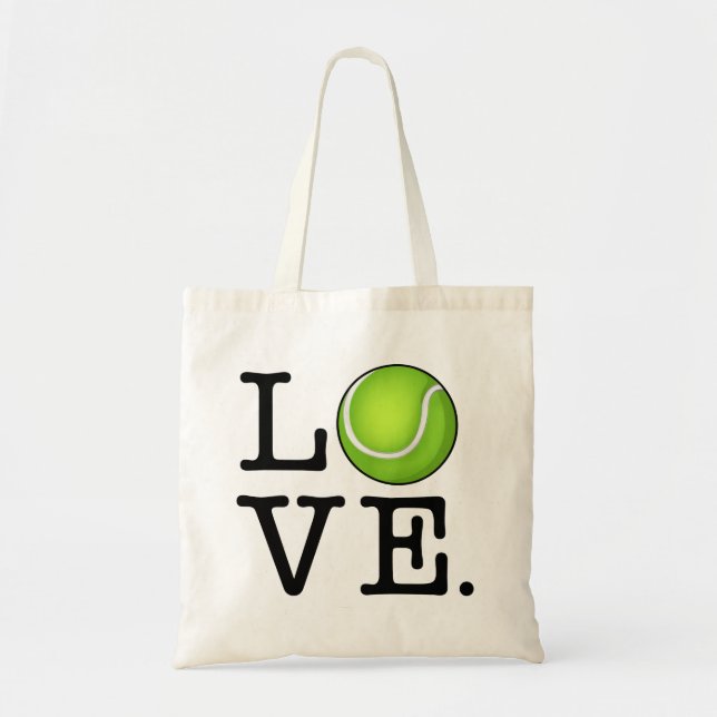 Bolsa Tote Fã de tênis do amor do tênis (Frente)