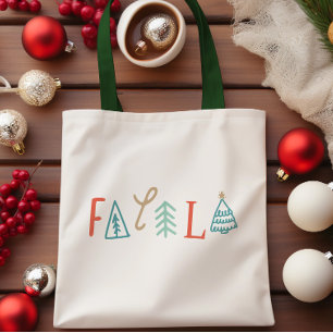 Bolsa Tote Fa La Funny Natal Férias