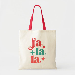 Bolsa Tote Fa La La - Design de Tipografia Festiva Foliday