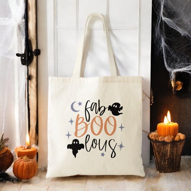 Bolsa Tote Fab Boo Lous Engraçado Fantasmas no Dia das Bruxas (Criador carregado)