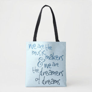 Bolsa Tote Fabricantes da música - tipografia moderna da