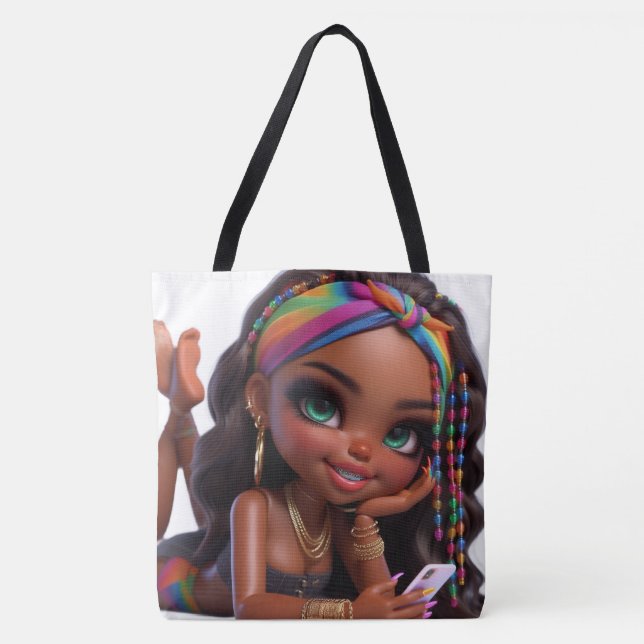 Bolsa Tote Faça Acontecer CHIBI DOLL  (Frente)