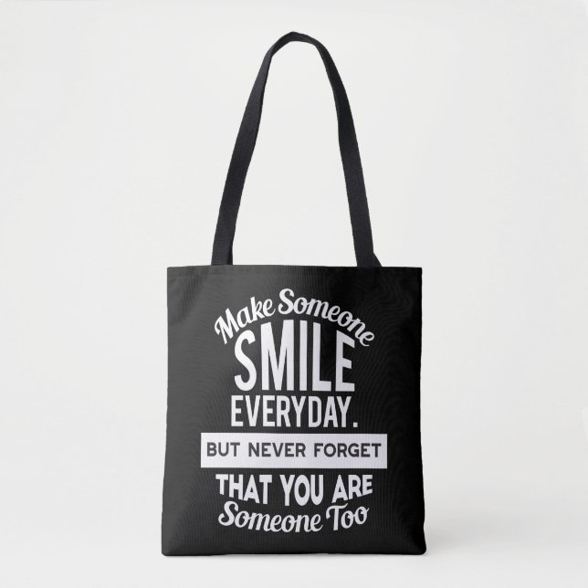 Bolsa Tote Faça Alguém Sorrir Todos Os Dias (Frente)