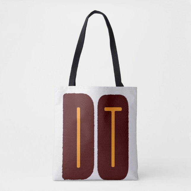 bolsa tote faça isso tipografia (Frente)