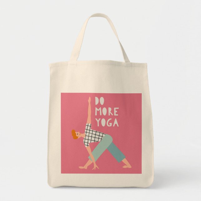 Bolsa Tote Faça mais yoga doce toalha (Frente)