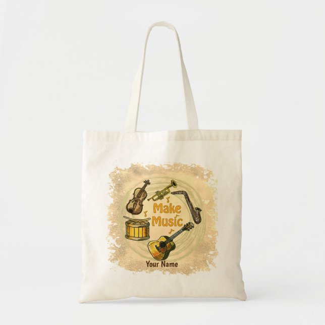 Bolsa Tote Faça Música  (Frente)