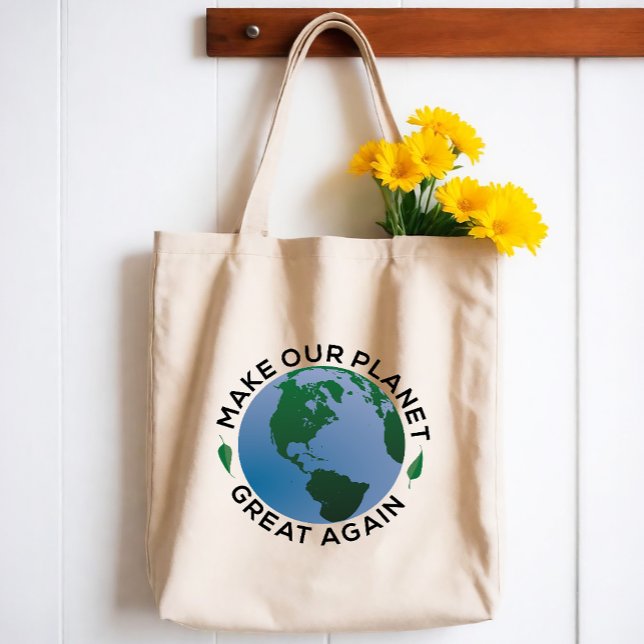 Bolsa Tote Faça nosso Excelente do planeta novamente (Join the fight to stop global warming and be the change you want to see in the world. )