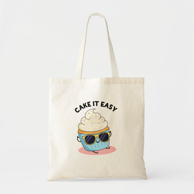 Bolsa Tote Faça-O Fácil E Engraçado Cupcake Pun (Frente)