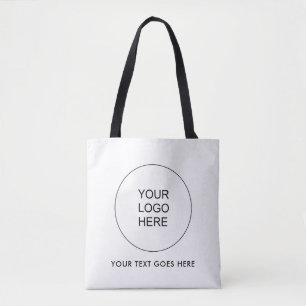 Bolsa Tote Faça o Upload do Seu Logotipo Aqui Texto Personali