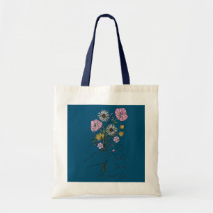 Bolsa Tote Faça Pequenas Coisas Com Excelente Adorando Flor D