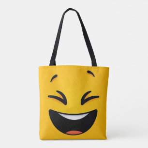 Bolsa Tote Face feliz amarela