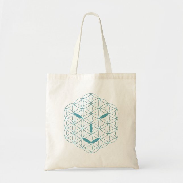 Bolsa Tote Face sagrada - Arturian 02, Sea Green-Tr. (Frente)