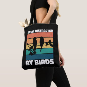 Bolsa Tote Fácil Distração Por Aves Cute Bird Ownership Engra