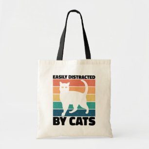 Bolsa Tote Fácil Distração Por Gato gatinho Kawaii Engraçado