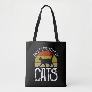 Bolsa Tote Fácil Distração Por Gatos