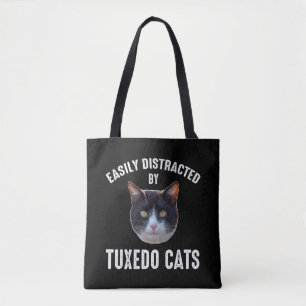 Bolsa Tote Fácil Distração Por Gatos Tuxedo