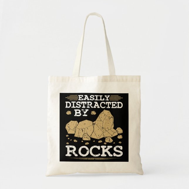 Bolsa Tote Fácil Distração Por Rocks Engraçado Geology (Frente)