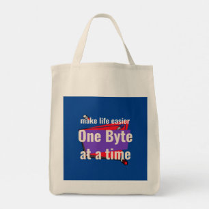 Bolsa Tote Facilite a vida em um byte de cada vez