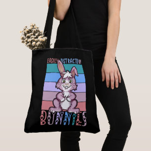 Bolsa Tote Facilmente distraído por Bunnies Cute Bunny Lover