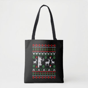Bolsa Tote Façora de Natal Oferece Arco Caçando Natal Feio