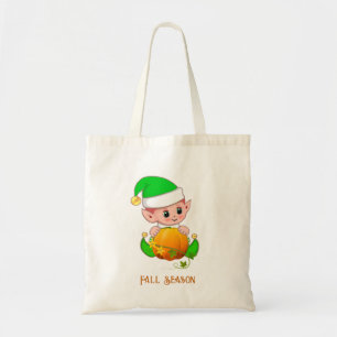 Bolsa Tote Fada Bonito & Abóbora Estação de Outono 