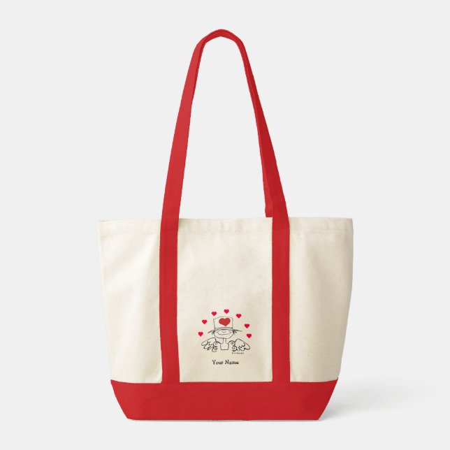 Bolsa Tote "Fada de coração" © Tote Bag personalizada (Verso)