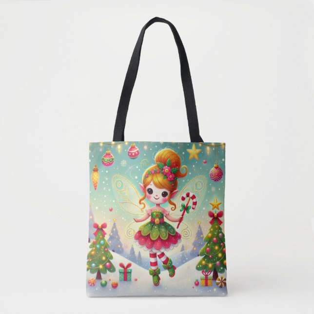 Bolsa Tote Fada de inverno de Natal (Frente)