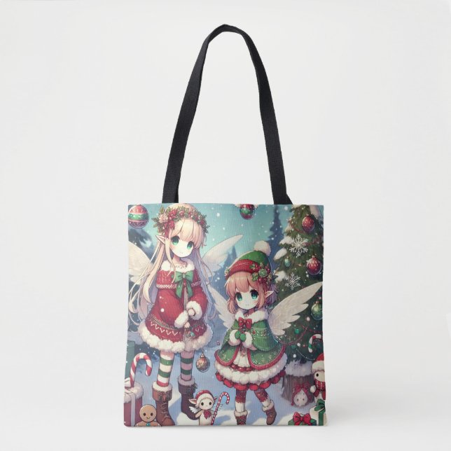 Bolsa Tote Fada de inverno de Natal Magia (Frente)