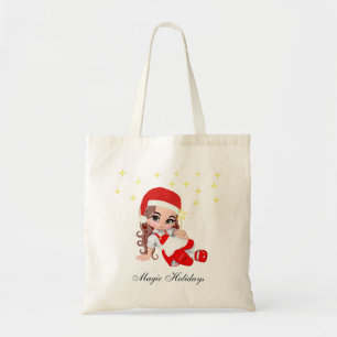 Bolsa Tote Fada de Natal, Anjo e Estrelas