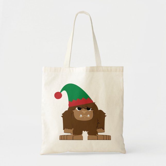 Bolsa Tote Fada de Natal Sasquatch Fofo (Frente)