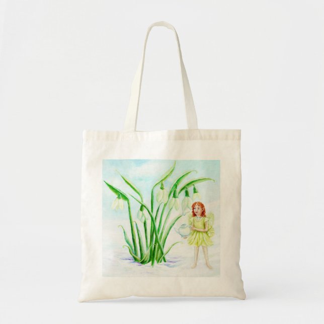 Bolsa Tote Fada de Neve de inverno Mágica (Frente)