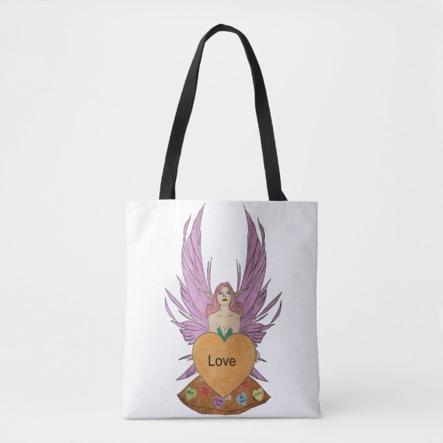 Bolsa Tote Fada do Dia dos Namorados (Frente)
