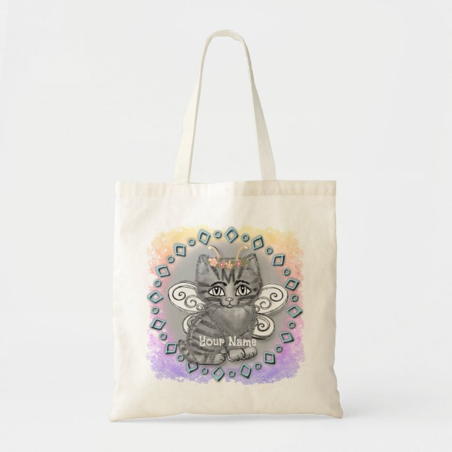 Bolsa Tote Fada do Gato Listrado (Frente)