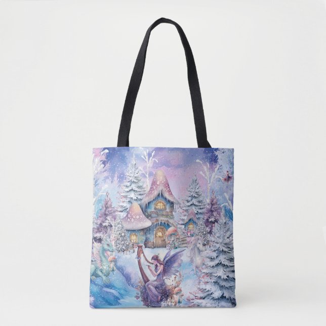 Bolsa Tote Fada Mágica e Caprichosa de Natal (Frente)