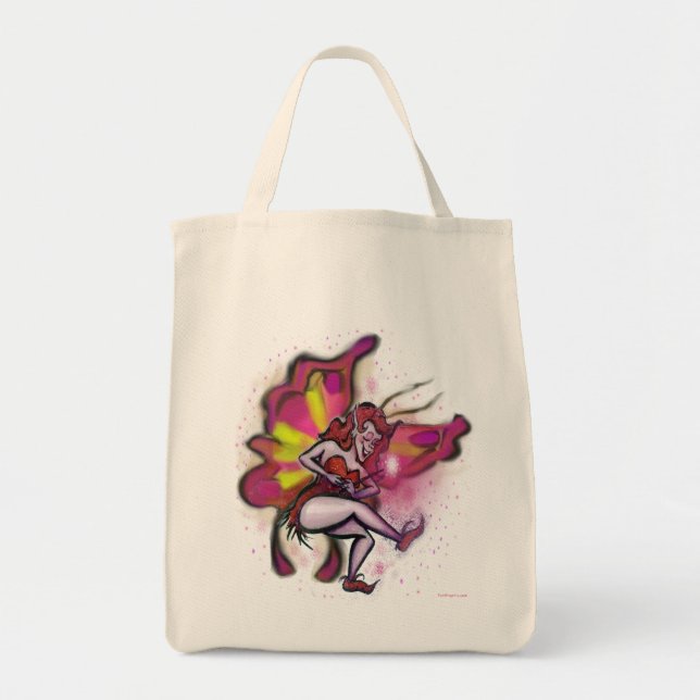 Bolsa Tote Fada Rosa (Frente)
