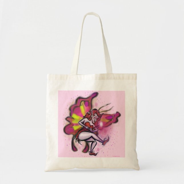 Bolsa Tote Fada Rosa (Frente)