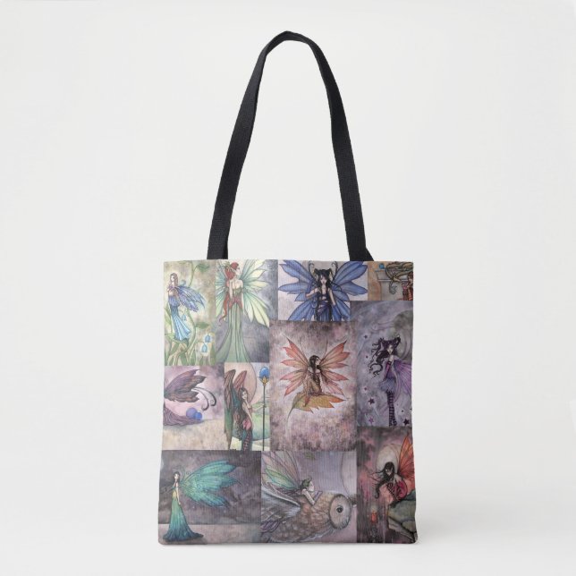 Bolsa Tote Fairies Collage por Molly Harrison (Frente)