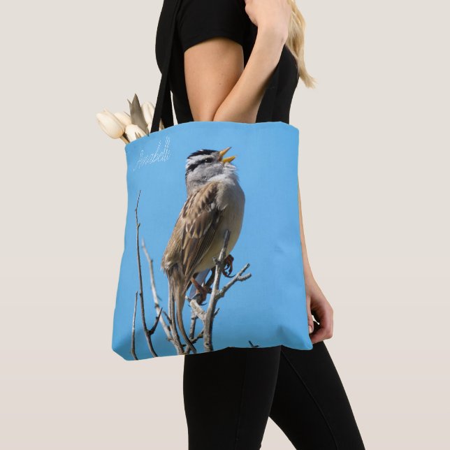 Bolsa Tote Faísca com coroação branca (Close Up)