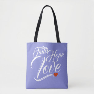 Bolsa Tote Faith Hope and Love