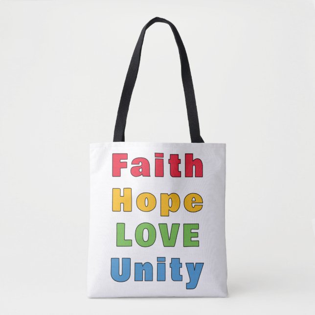 Bolsa Tote Faith Hope Love Unity (Frente)
