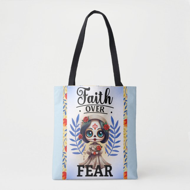 Bolsa Tote Faith Sugar Skull (Frente)