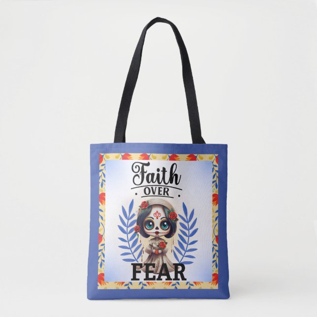 Bolsa Tote Faith Sugar Skull (Frente)