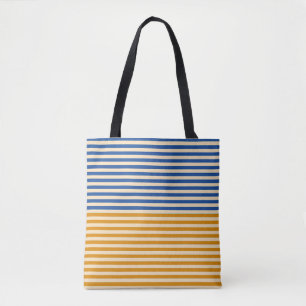 Bolsa Tote Faixa Amarela Azul