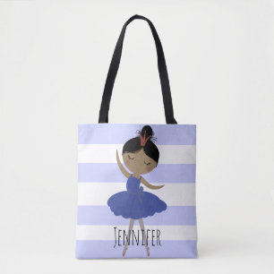Bolsa Tote Faixa Azul de Ballerina Asiática