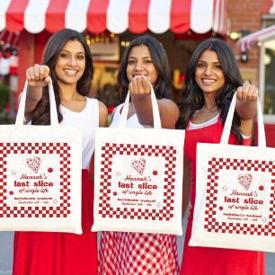 Bolsa Tote Faixa de festa de despedida de solteira Last Slice