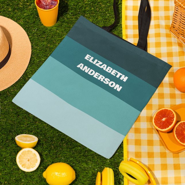 Bolsa Tote Faixa Horizontal de Colorblock (Criador carregado)