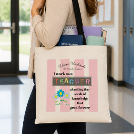Bolsa Tote Faixa Inspiradora para Professores - Personalize
